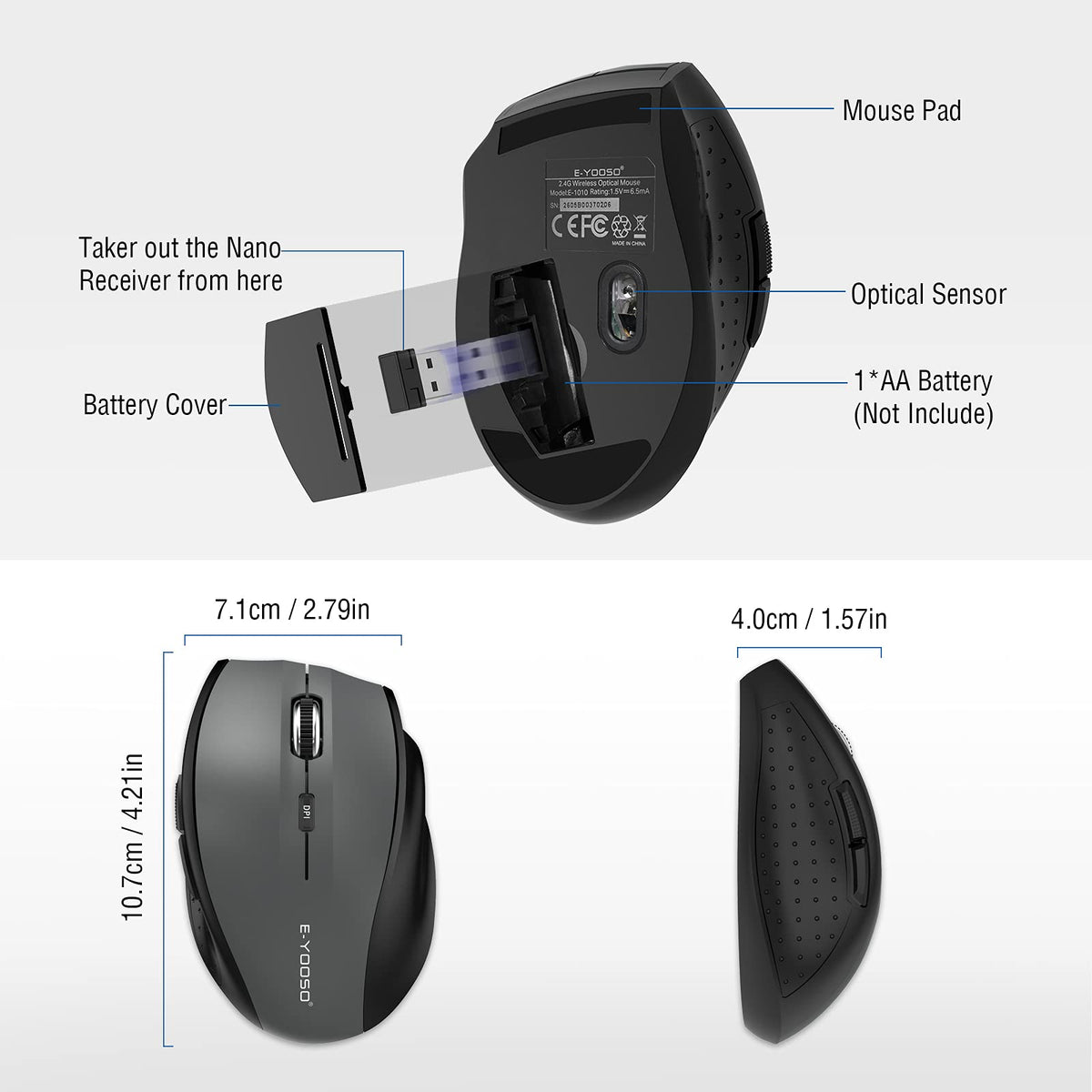 Verilux® 2.4GHz Wireless Mouse