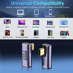 Verilux USB C Right Angle Adapter with 40 Gbps Data, 100W PD and 8K 60Hz Video | Thunderbolt 3/4 Compatible