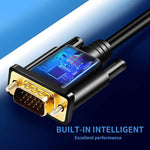 ZORBES® HDMI to VGA Cable HDMI to VGA Converter HDMI to VGA Adapter Male to Male Cable Golden Plated Connector HDMI to VGA for Desktop, Projector, HDTV, Raspberry Pi, Roku, Xbox (4.9ft/1.5m)