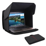 ZORBES® 12-14" Laptop Sun Shade Privacy Hood, Folding Portable Screen Glare Protector, Outdoor Work Privacy Cover for Laptops, Water-Resistant Polyester Protective Laptop Cover Hood