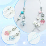 ZORBES Y2K Strawberry Beaded Keychain Charm