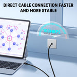 Verilux® Type C to RJ45 NIC Adapter Cable 6.6ft Ethernet Cable High Speed 100Mbps 100Mbps RTL8152B NIC Chip, Wired Internet Connection Cable Compatible with Laptop, Tablets, Phone