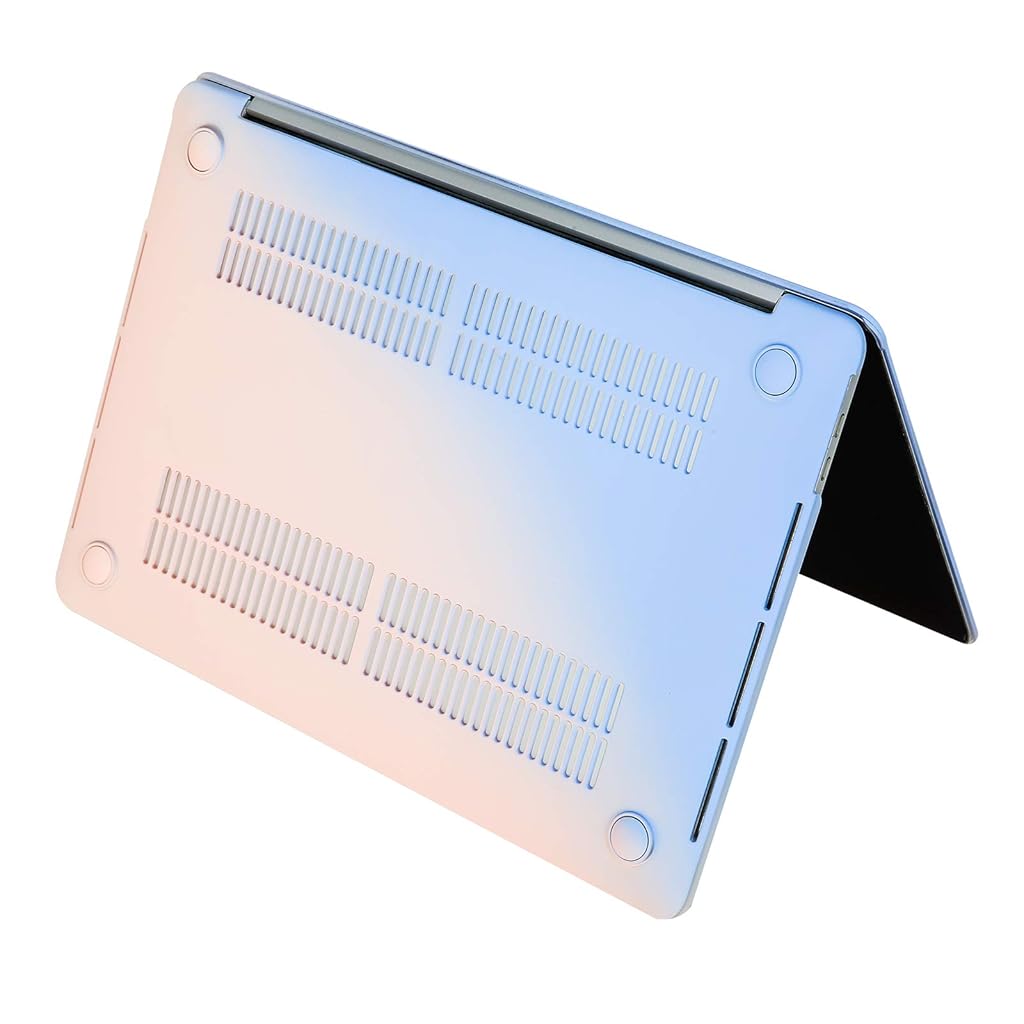 ZORBES® Cover for MacBook Air M1 Case 13.3 inch Soft Flexible Laptop for Mac Book 13 Inch A2337 A2179 A1932 2020 2019 2018 Release Plastic Waterproof Scratch-Resistant Gradient 2PCS