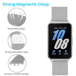 ZORBES® Watch Strap for Samsung Galaxy Fit3 Men Women Deluxe Silver Magnetic Watch Strap Adjustable Magnetic Watch Strap for Samsung Galaxy Fit3, for 5.5"-9" Wrist Size