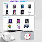 ZORBES® Dual Port 35W Power Adapter Charger Adapter for iPhone 13 iPhone 14 Apple MFi Certified Dual USB C Power Adapter Charger Adapter with USB C to USB C & USB C to Lightning Cable,White