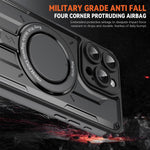 ZORBES® for iPhone 15 Pro Max Case, TPU Phone Case for iPhone 15 Pro Max Compatible with MagSafe Wireless Charging Strong Magnetic Ring Patch, 360° Rotatable Folding Phone Stand with Phone Ring Grip