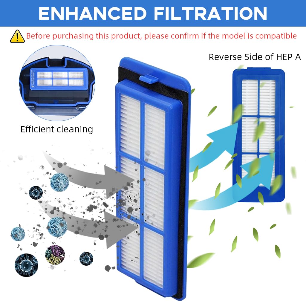 Verilux Replacement Accessories for Eufy RoboVac with 4 Filters 4 Side Brushes and Roller Brush