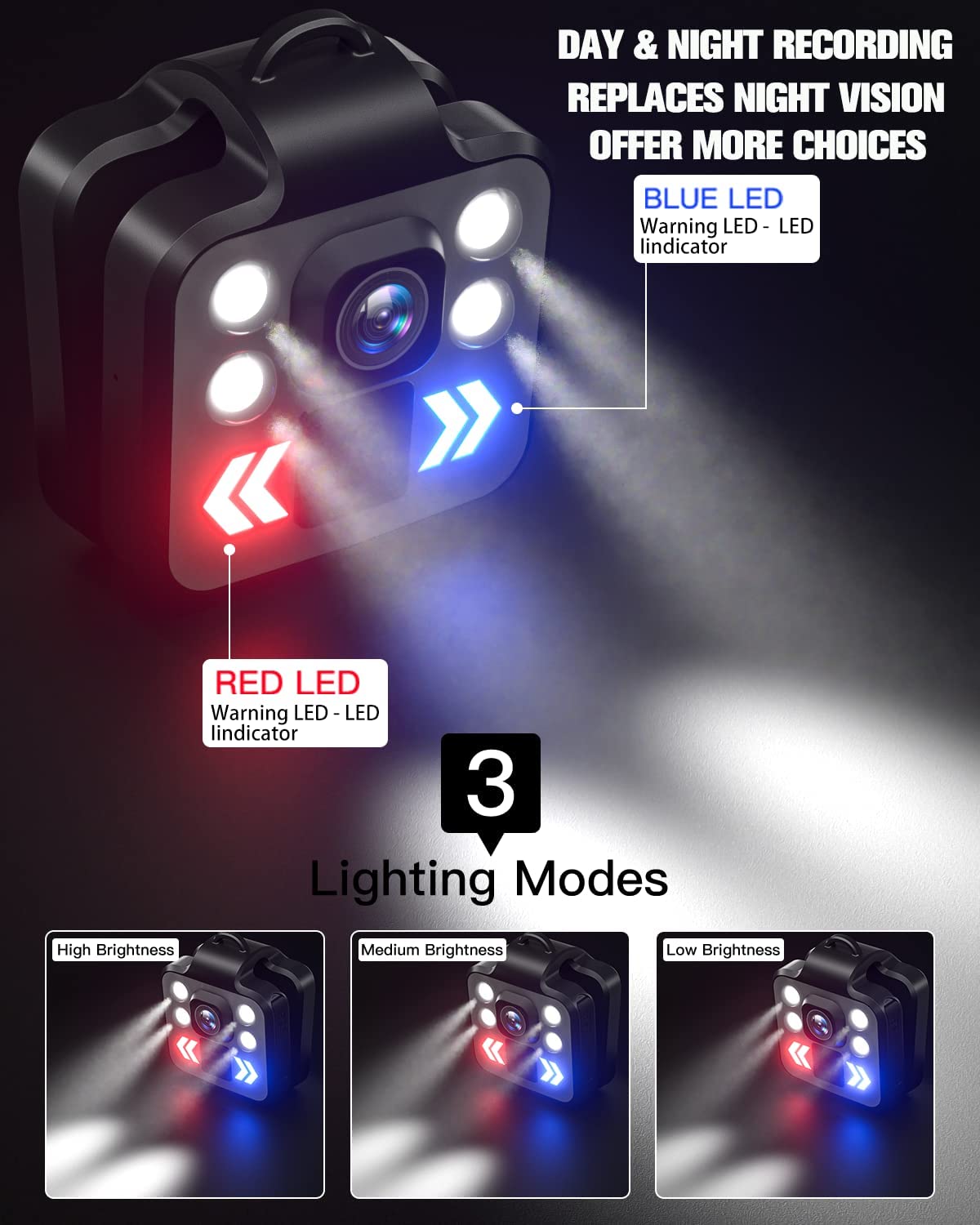 Verilux Action Camera for Vlogging and Outdoor Recording with 1000mAh Battery & IP65 Waterproof | Built in 32G Micro SD and 3 Mode Flashlight