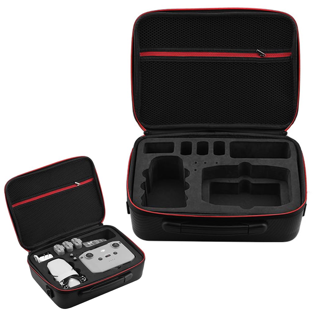 ZORBES® Travel Carrying Case for DJI Mini 2, PU Hard Case with Shoulder Strap Accessories Bag, Protect Your Drone, Controller, and Accessories from Scratches, Bumps, Water, and Dust