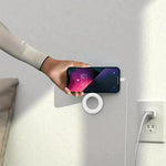 ZORBES® Magnet Ring Holder for iPhone Self-Adhesive Wall Magnet Ring Patch for Phone Strong Magnet Ring Patch for Car, Wall Phone Holder, White