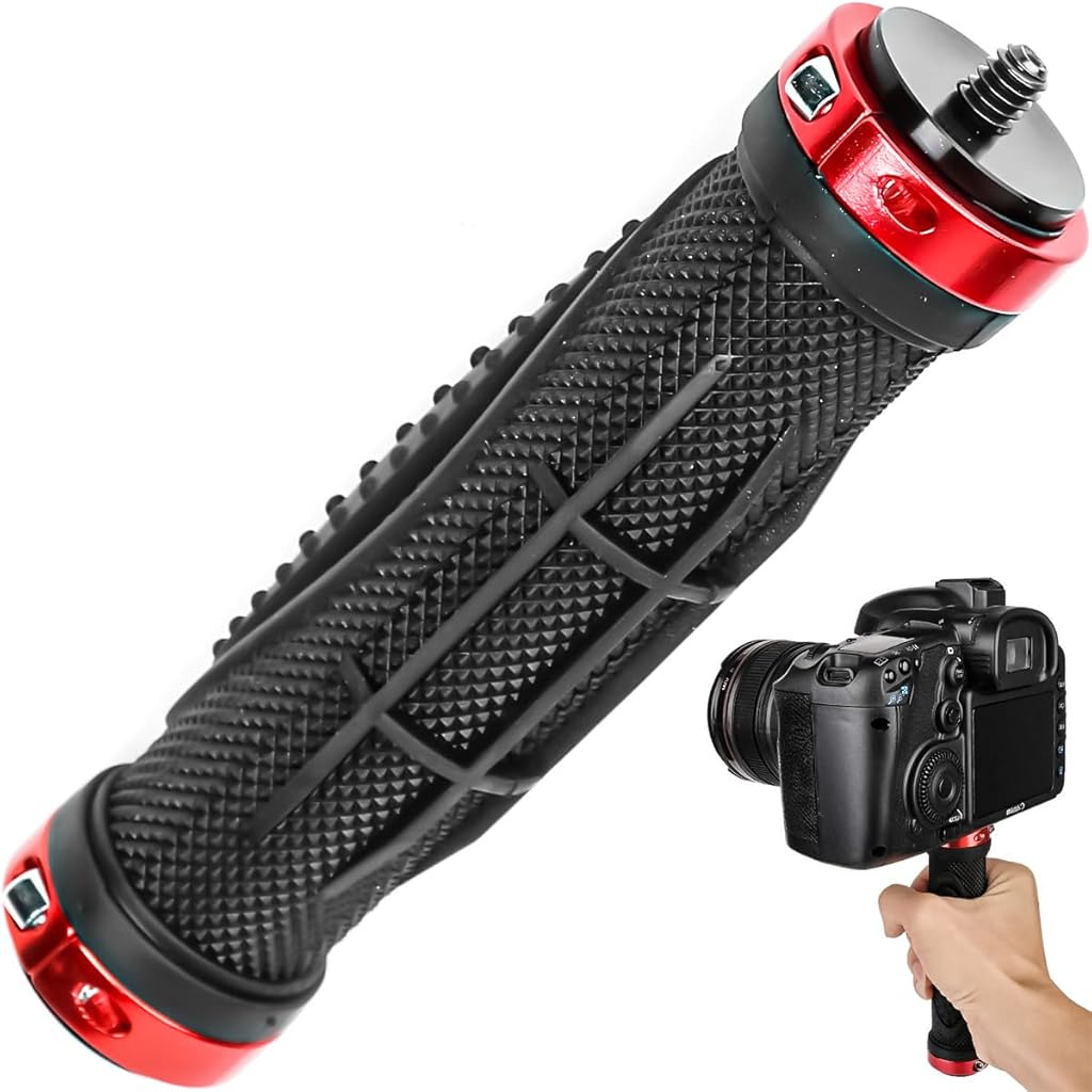 ZORBES® Camera Handle Grip Universal 1/4" Thread Camera Handle Grip Rubberized Anti-Slip Camera Handle Grip Handle Grip for Gimbal(No Gimbal)