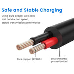 Verilux® USB to DC 5V Power Cord, Universal DC 5.5x2.1mm Plug Jack Charging Cable with 10 Connector Tips(5.5x2.5, 4.8x1.7, 4.0x1.7, 4.0x1.35, 3.5x1.35, 3.0x1.1, 2.5x0.7, Micro USB, Type-C, Mini USB)