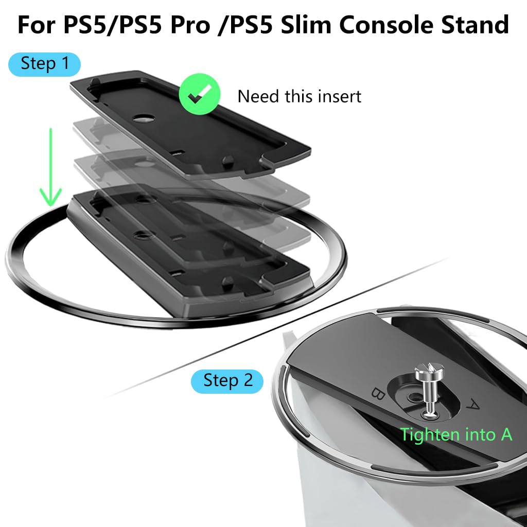 ZORBES® PS5 Slim Stand Vertical Stand for PS5/PS5 Slim /PS5 Pro Consoles, Non-Slip Base Mount for PlayStation 5 Accessories, Heat Dissipation Standfor PS5/PS5 Pro /PS5 Slim Console Stand