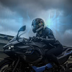 Verilux Bluetooth Helmet Headset for Motorcycles and Outdoor Sports featuring Noise Reduction Mic & LCD Display | IP65 Waterproof with 10 m Range