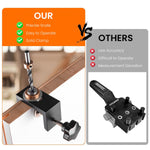 Serplex® 3 in 1 Dowel Jig Drill Kit, Woodworking Dowel Drilling Guide Set with 8/10/15mm Hole Dowel Pins, Adjustable Pocket Hole Jig Kit with Positioning Clip Adjustable Drill Guide Puncher Locator