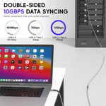 Verilux USB C Extension Cable 0.5M for Charging and 4K Video | PD 100W with Metal Connector