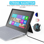 Verilux Type C Charging Cable for Microsoft Surface 5.9ft 45W with Magnetic Connector | Nylon Braided