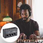 ZORBES® Headphone Amplifier Portable Headphone Mixer 4 Channel Stereo Audio Amplifier Balanced Headphone Mixer Headphone Amplifier for Studio, Podcasting, Professional Music Produce