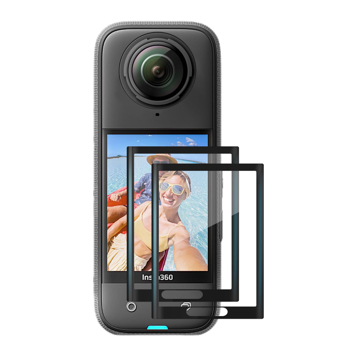 ZORBES® Screen Protector for X5 Accessories (2 Pack), Tempered Glass LCD Display Film Screen Protective Cover for X4/Insta 360 X