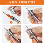 Serplex® 5Pcs Carbide Tipped 90° Countersink With Adjustable Low Friction Depth Stop Multifunctional Round Shank Bore Woodworking Drill Bit Taper Counterbore Wood Working Tools