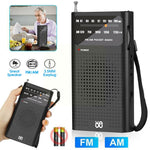 ZORBES AM/FM Pocket Radio with Speaker & Headphone Jack