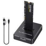 ZORBES® M.2 NVMe SSD Enclosure Docking Station with USB-C & USB 3.0 Adapter Cable, External Hard Drive Case for 2230/2242/2260/2280/22110 SSDs, Plug and Play