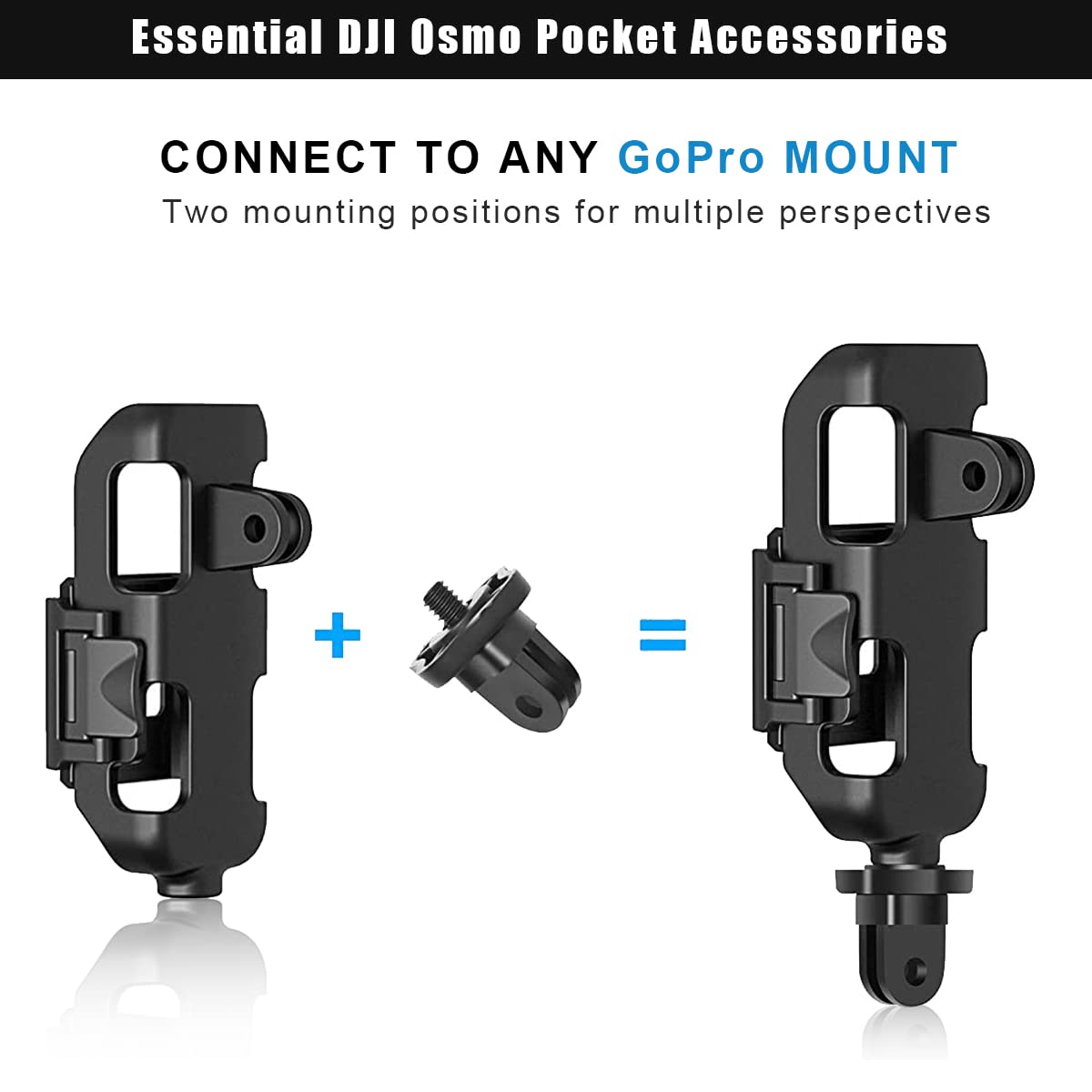 ZORBES® DJI Osmo Pocket Accessories Anti-Scratch Cover Mount Stand Bracket for DJI Osmo Pocket for DJI Pocket 2,Action Camera Mount Bracket - Black