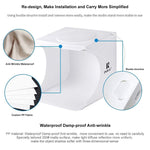 Verilux Photo Studio Light Box for Small Products with 2 LED Strips and 2 Backdrops | Foldable PET Softbox 23×22×24cm