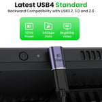 Verilux Type C Adapter with 100W PD and 40Gbps Transfer featuring 90 Degree Design | 8K Output