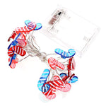 Verilux® 2M 20 LEDs Walking Stick Shape Cooper Wire String Light for Christmas Home Festival Decoration (Blue and Red)