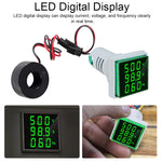 Serplex® LED AC Current Voltage Frequency Signal Light 60-500V 0-100A Digital Ammeter Voltmeter Backlight Display Detector Tester Gauge 2PCS