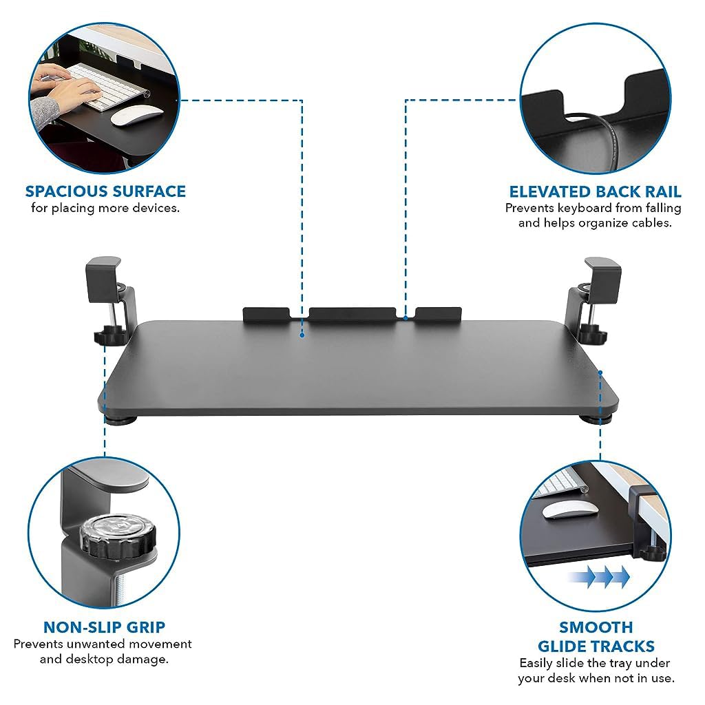 Keyboard Compartment For Rack Verilux® Keyboard Tray Under Desk Pull Out Keyboard Rack, Retractable ...