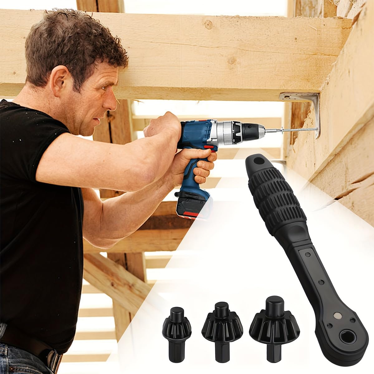Serplex 3-Size Drill Chuck Ratchet Spanner