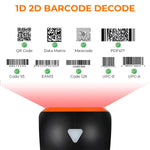 ZORBES® 2D Barcode Scanner, Symcode Omnidirectional Hands-Free Desktop Bar Code Scanner Support 1d 2D Qr Code, Automatic Sensing Barcode Machine for Supermarket Store Warehouse Factory