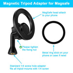ZORBES® Magnetic Phone Holder with 1/4'' Thread, 360 ° Rotatable Universal Phone Mount Tripod Phone Holder, Compatible with Tripods, Stands, and Camera Accessories