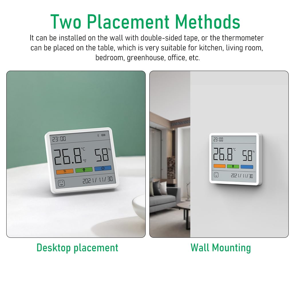 ZORBES® Indoor Humidity Temperature Thermometer 2.8'' LCD Digital Temperature Room Hygrometer Gauge Accurate Humidity Meter for Indoor Thermometer Temperature Monitor for Home Office Green House