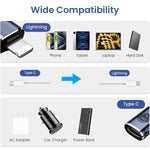 Verilux USB C to Lightning Adapter for iPhone and iPad featuring 27W PD fast charging | plug and play data sync
