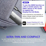 Verilux USB C Hub 5 in 1 with 4K HDMI and 55W PD Charging | Aluminum Multiport Adapter for MacBook