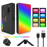 ZORBES® Rgb Lights For Photography, Camera Light, 360 Full Color Led Video Light, Cri95 Dimmable 2500K-9000K, 20 Light Effect Rechargeable Portable Light For Photography For Livestream Youtube Tiktok