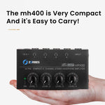 ZORBES® Headphone Amplifier Portable Headphone Mixer 4 Channel Stereo Audio Amplifier Balanced Headphone Mixer Headphone Amplifier for Studio, Podcasting, Professional Music Produce