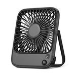 Verilux USB Fan for Desk and Travel featuring 4 Speed Control and 5000mAh Battery | Black