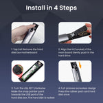 Verilux M.2 NVMe SATA SSD Enclosure SATA to USB HDD Enclosure with 2 in 1 USB Cable Tool-Free USB 3.2 Gen 2 10Gbps NVMe PCI M-Key/B+M Key, Aluminum External SSD Hard Drive Case Complies with UASP