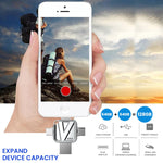 Verilux Pendrive 64GB for iPhone and Android with 4 in 1 USB A Type C Micro USB | Metal Body
