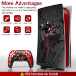 ZORBES® Skin Cover Sticker for PS5 Disc Edition Game Console and Controller Uchiha Itachi Cartoon Skin Cover Vinyl Sticker Anti-Scratch Sticker for PS5 Disc Edition Anime Game Console and Controller