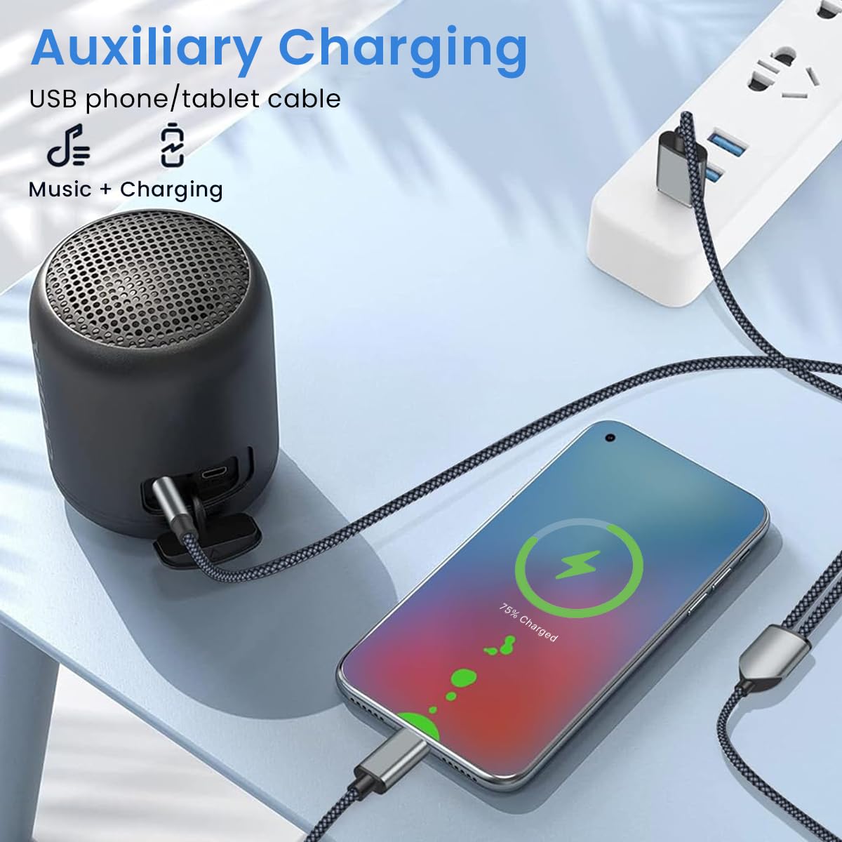 Verilux® 2 in 1 USB C to 3.5mm Audio Cable, USB C to 3.5mm Jack Aux Cable USB C to USB A Charging Cable Data Cable Car Audio Cable Compatible with i-Phone 15, Galaxy S24 Ultra/S24/S23/S22