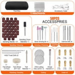 Verilux® Mini Cordless Rotary Tool, 5-Speed and USB Charging Rotary Tool Kit with Accessories & Carrying Case, Multi-Purpose 3.7V Polishing Tool for Sanding, Polishing, Drilling, Engraving, DIY Crafts