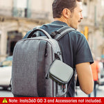 ZORBES® Carrying Case for Insta360 GO 3 Accessory Bag for Insta360 GO 3 Storage Case with Hand Strap Travel Case for Insta360 GO 3 Action Camera, Not Include Insta360 GO 3