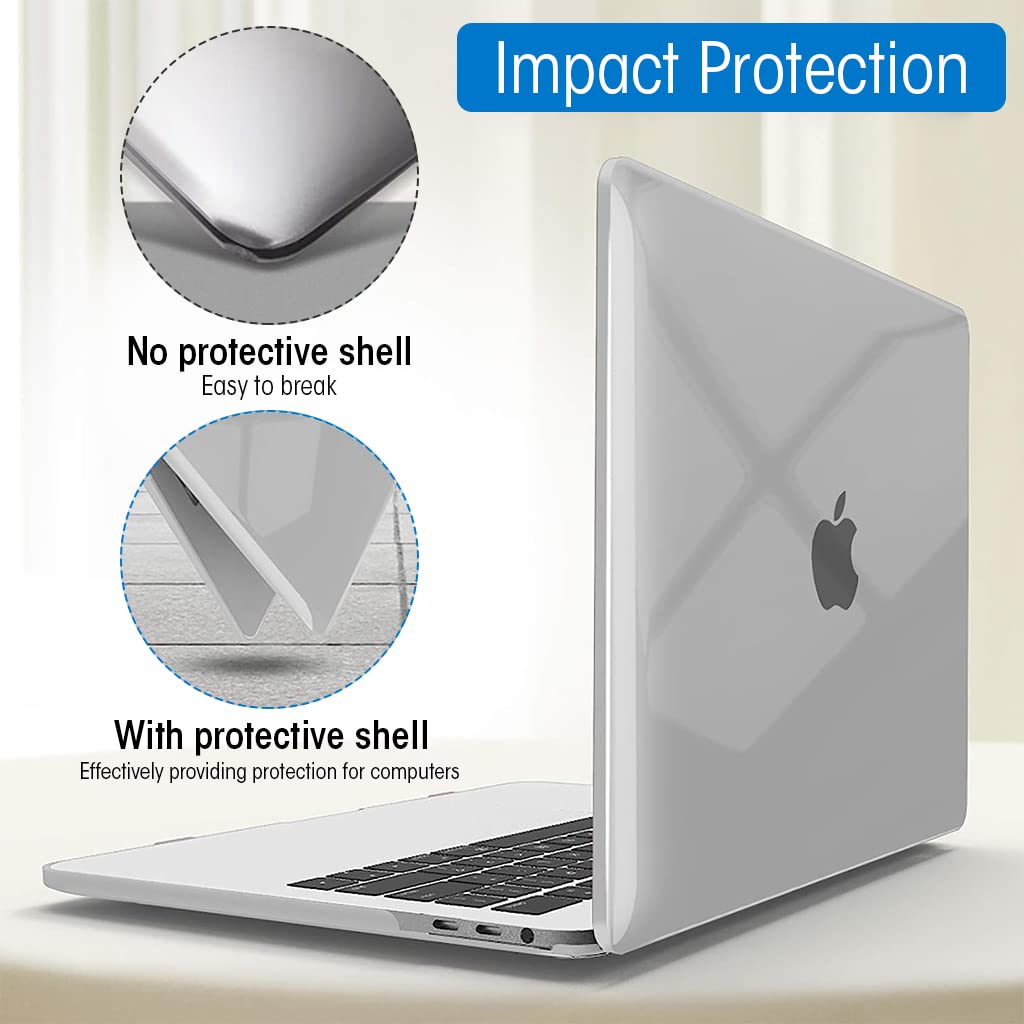 ZORBES® Laptop Case Laptop Cover Compatible with 2023 2022 M2 MacBook Air Pro 13.3 inch PC Cover Case for 2021-2016 M1 A2338 A2159 A1989 A1706 A1708 Touch ID, with Keyboard Cover