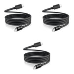 Verilux Type C to C Cable for Fast Charging with 100W Power Delivery and Magnetic Connectors | 3.3ft Nylon Braided 3 Pack