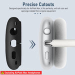 ZORBES® Clear Case for AirPods Max Anti-Scratch TPU Cover for AirPods Max, One Pair TPU Protective Clear Case for AirPods Max, Accessories for AirPods Max (Black)